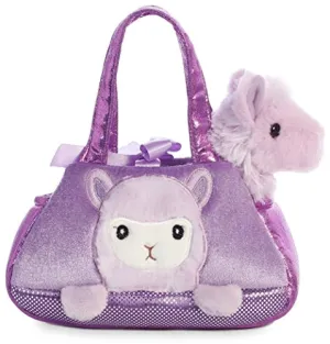 Aurora - Pet Carrier - 7" Peek-A-Boo Llama Purple
