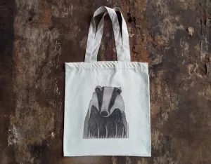 Badger print tote bag