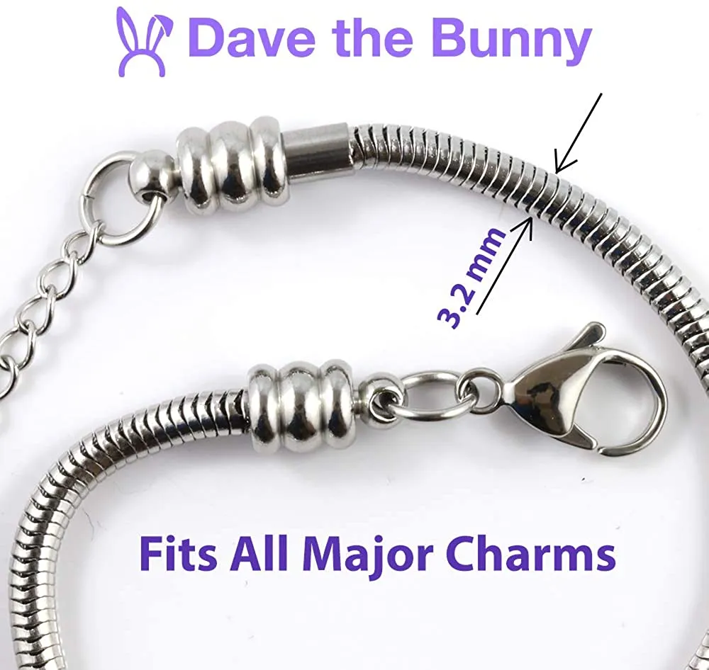 Bag Pipes Scottish Musical Instrument Snake Chain Charm Bracelet