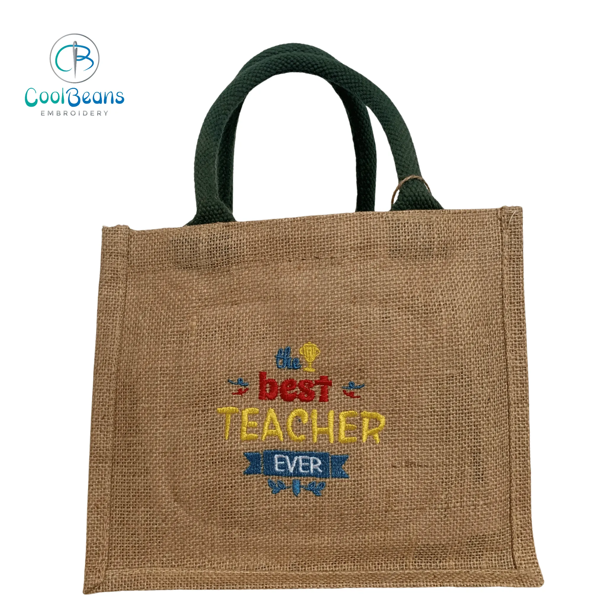 Best Teacher Jute Gift Bag - Personalised