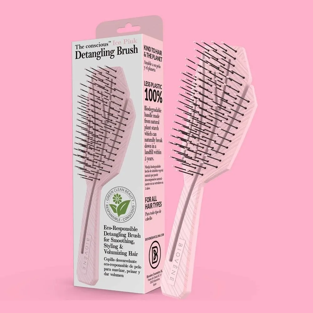 Biovene The Conscious Wet & Dry Biodegradable Detangling Brush Ice Pink