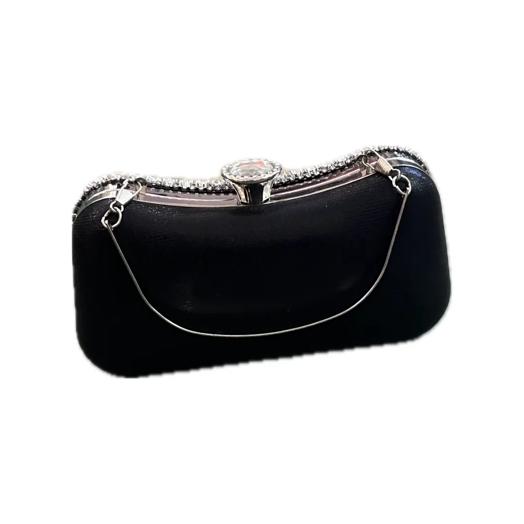 Black Rhinestones Clutch