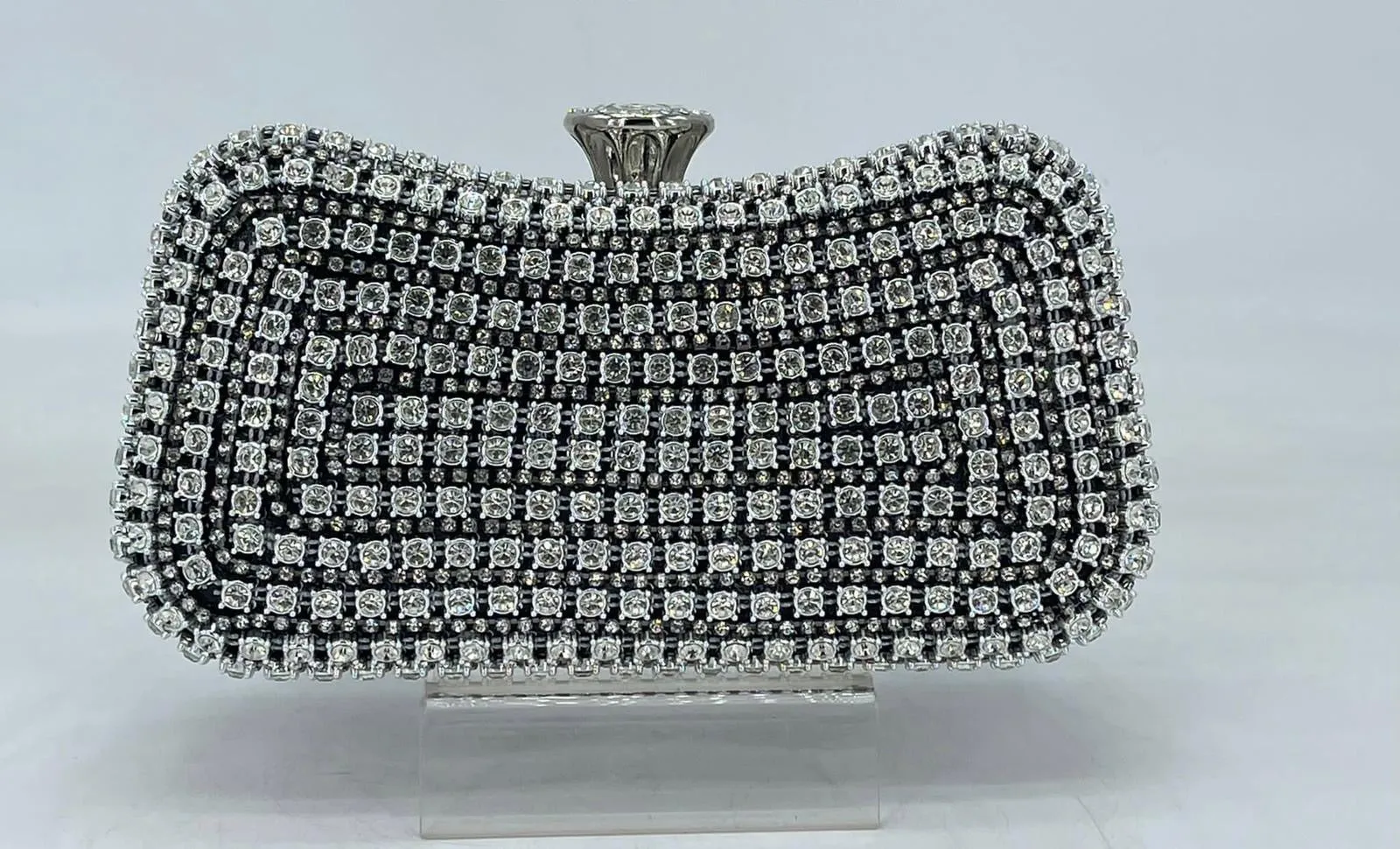 Black Rhinestones Clutch