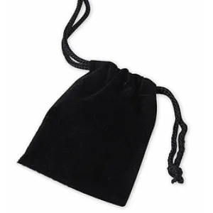 Black Velvet Drawstring Gift Bag - 7cm x 9cm