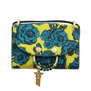 Blake E/W Crossbody in Lemon & Teal