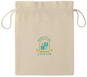 Born to be a Teacher Design - Essential medium drawcord gift bag