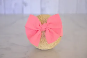 Bow Headband - Textured - Rose