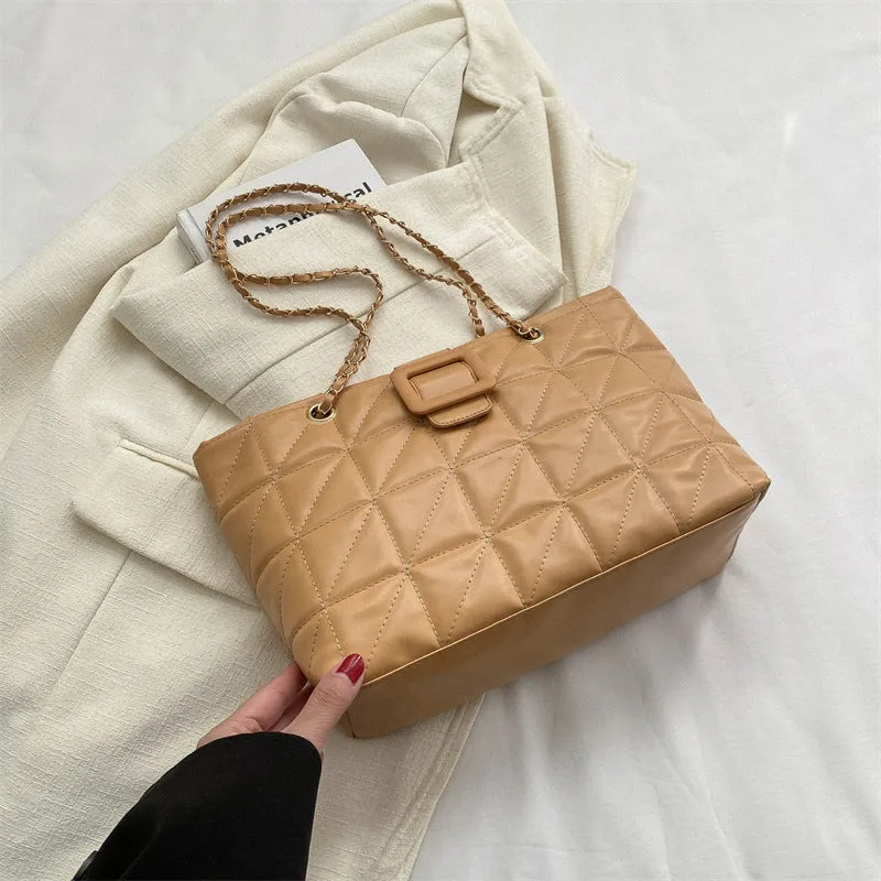 Buckle Chain Large Tote Bags