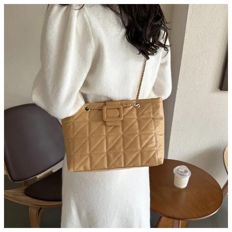 Buckle Chain Large Tote Bags
