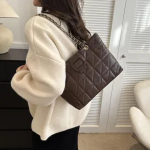 Buckle Chain Large Tote Bags