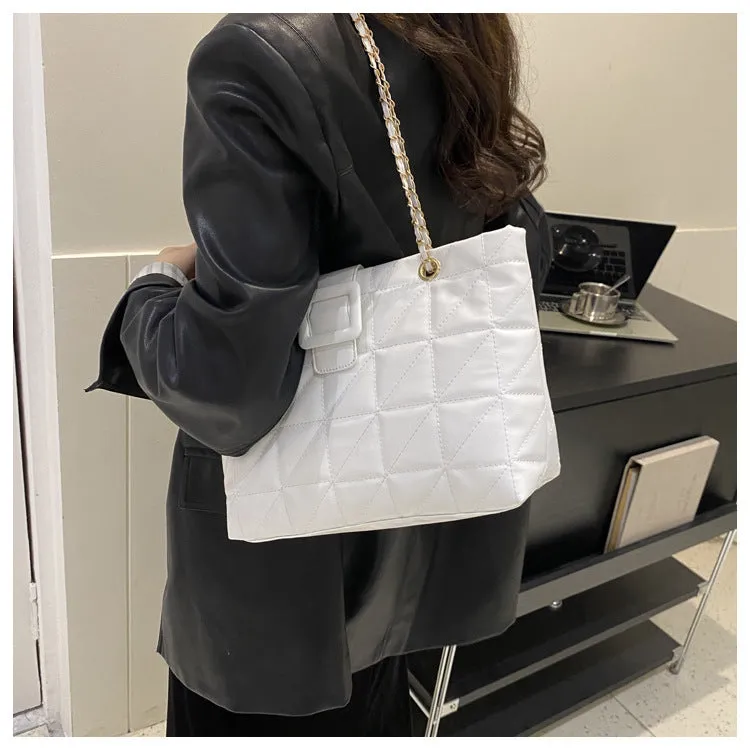 Buckle Chain Large Tote Bags