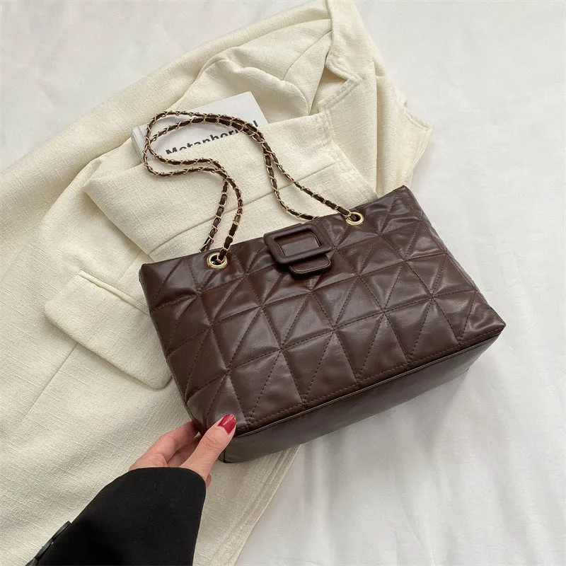 Buckle Chain Large Tote Bags