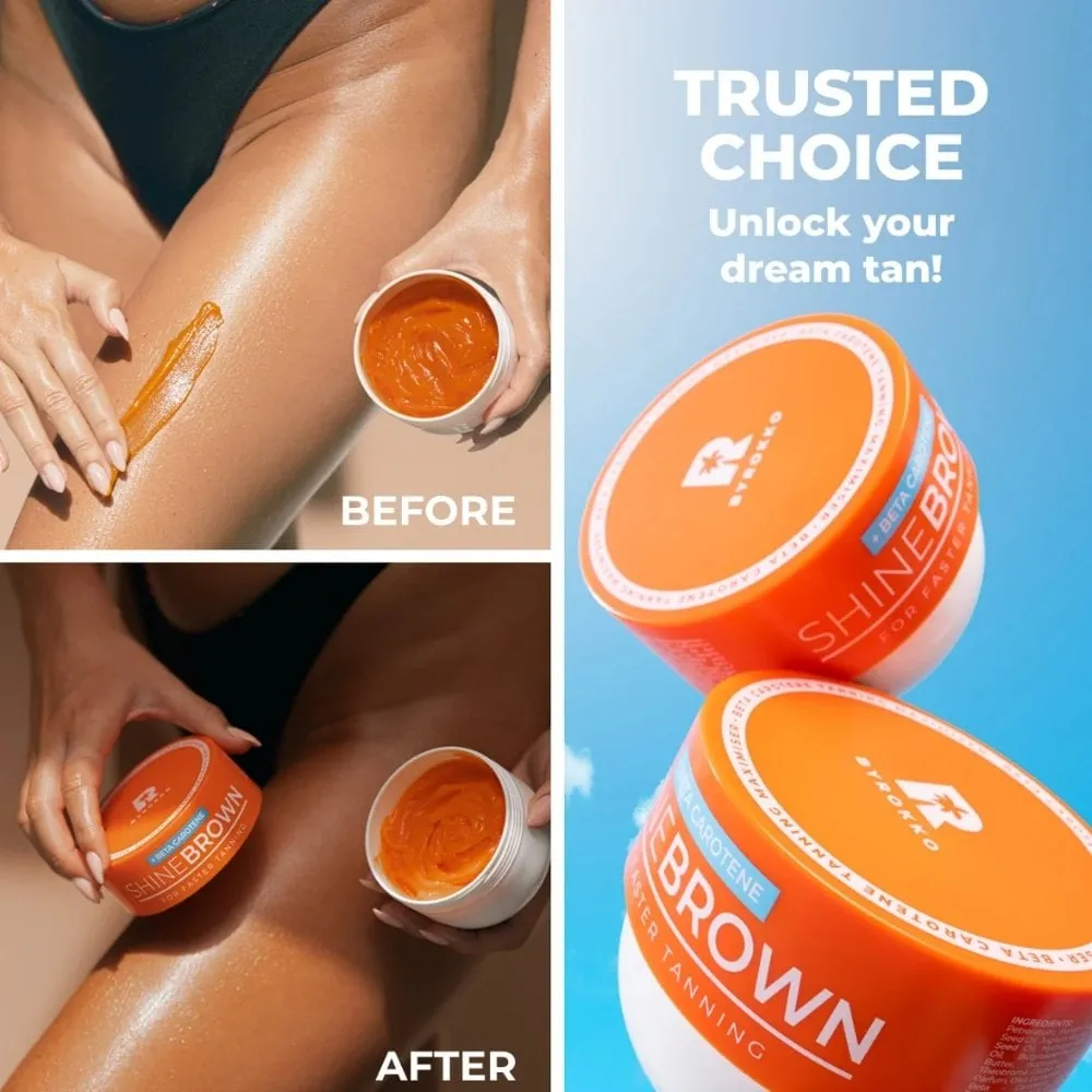Byrokko Shine Brown Beta Carotene Tanning Maximiser Cream 200ml