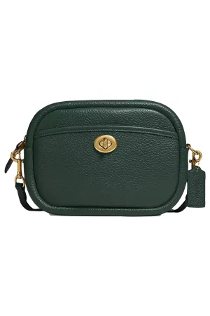 Camera Leather Cross Body Bag