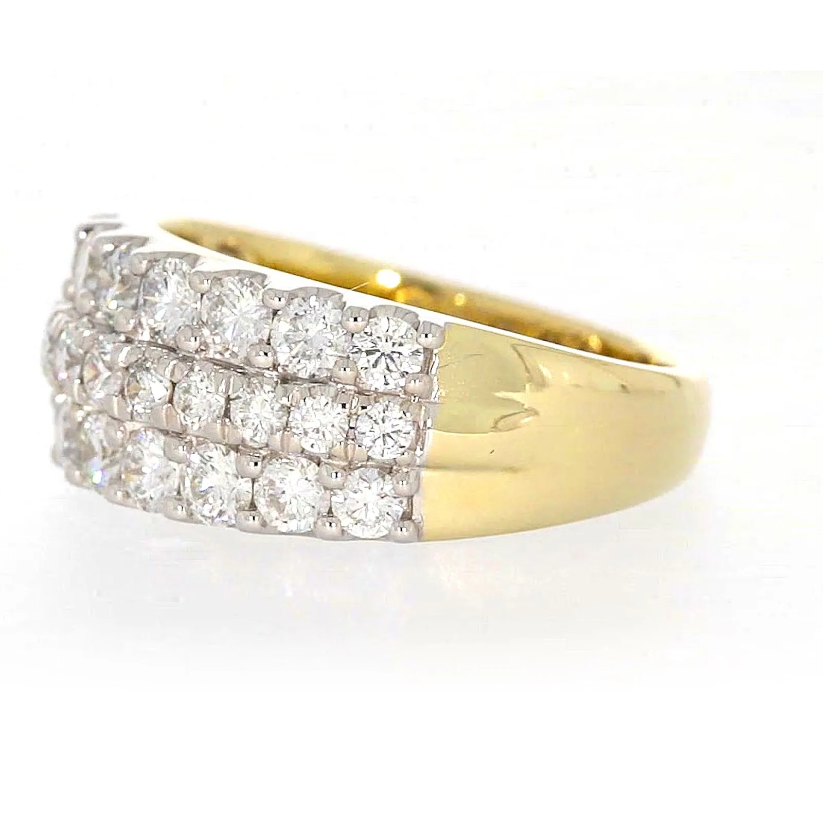 Celebration 9ct Yellow Gold Round Brilliant Cut 1 1/2 Carat tw of Lab Grown Diamonds Ring