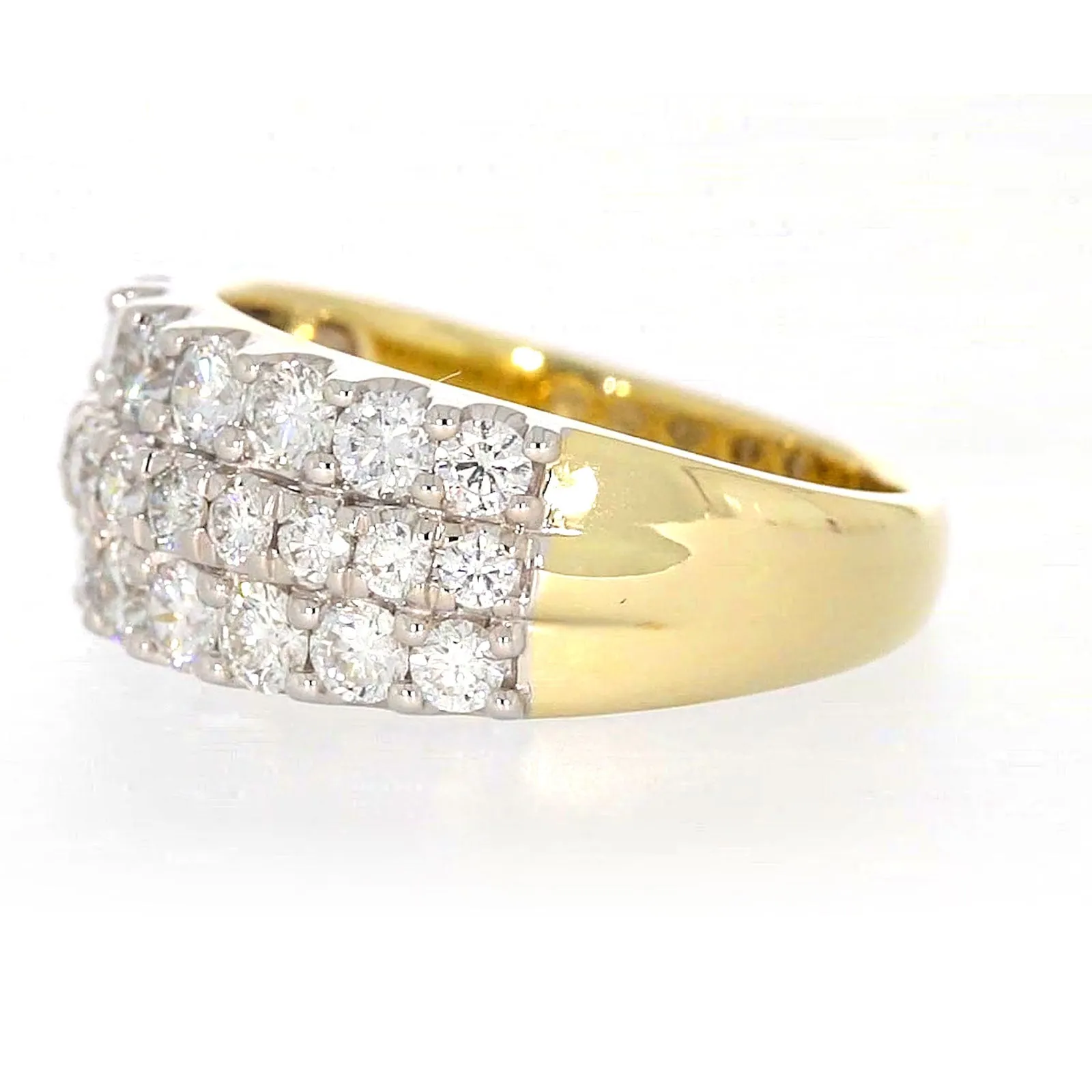 Celebration 9ct Yellow Gold Round Brilliant Cut 1 1/2 Carat tw of Lab Grown Diamonds Ring