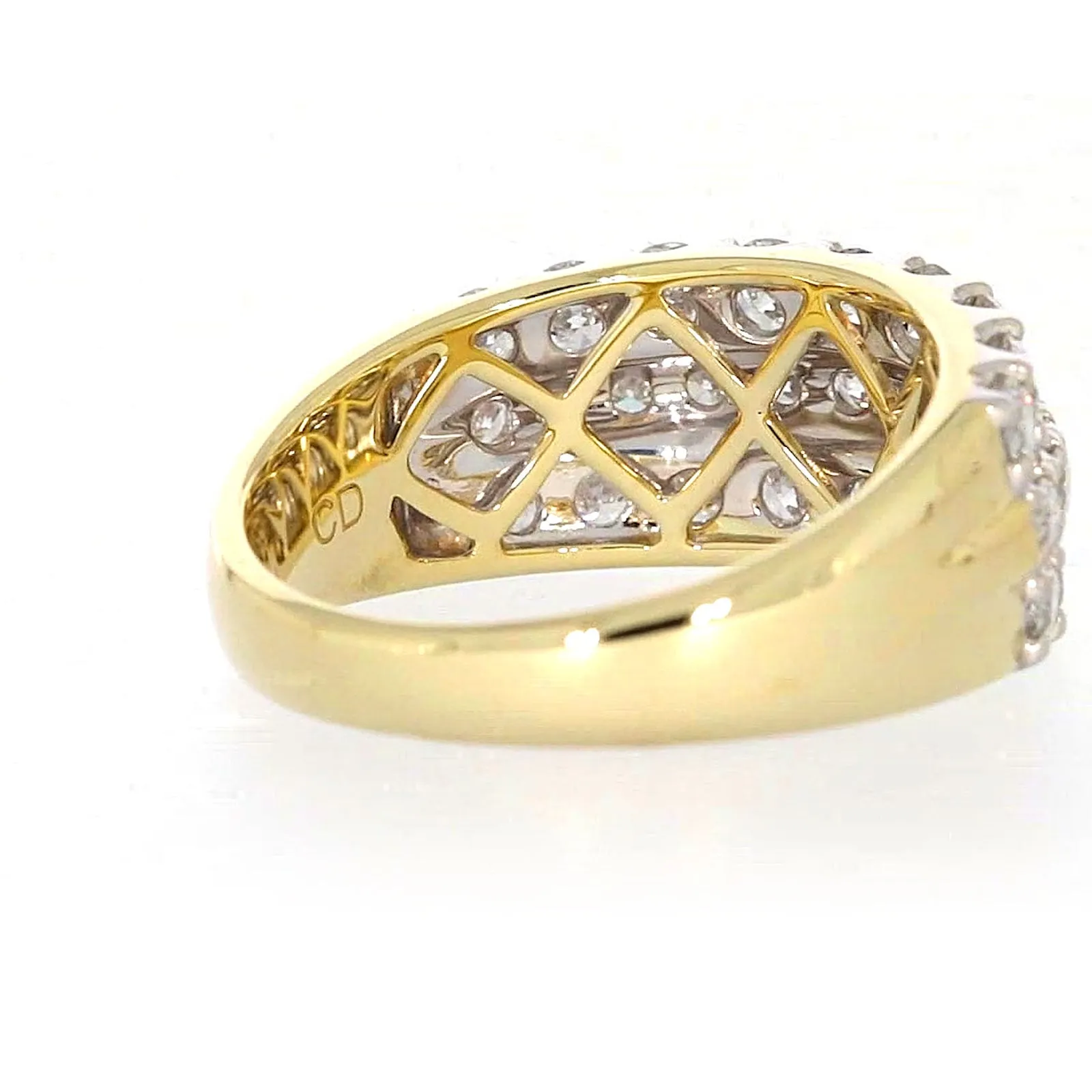 Celebration 9ct Yellow Gold Round Brilliant Cut 1 1/2 Carat tw of Lab Grown Diamonds Ring
