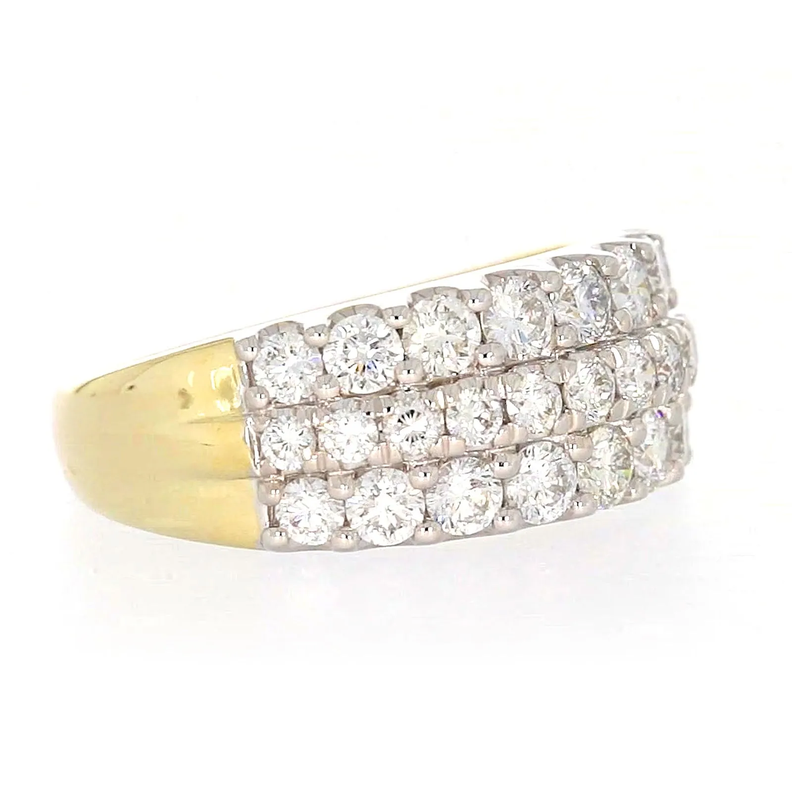 Celebration 9ct Yellow Gold Round Brilliant Cut 1 1/2 Carat tw of Lab Grown Diamonds Ring
