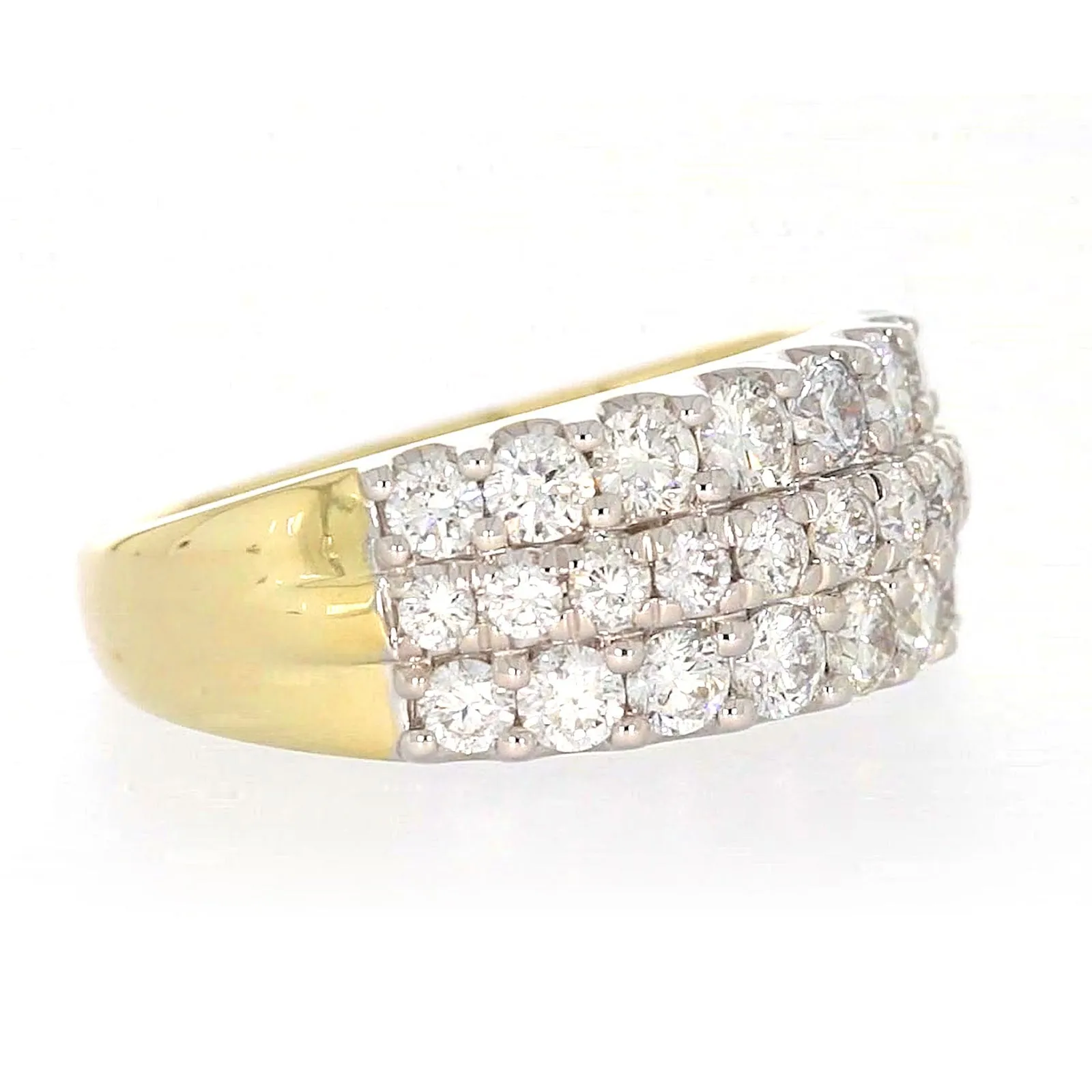 Celebration 9ct Yellow Gold Round Brilliant Cut 1 1/2 Carat tw of Lab Grown Diamonds Ring