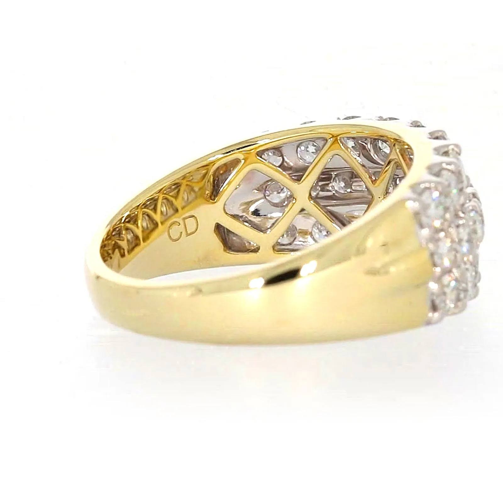 Celebration 9ct Yellow Gold Round Brilliant Cut 1 1/2 Carat tw of Lab Grown Diamonds Ring