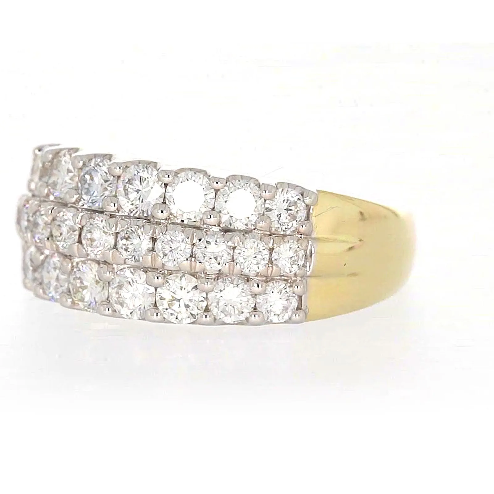 Celebration 9ct Yellow Gold Round Brilliant Cut 1 1/2 Carat tw of Lab Grown Diamonds Ring