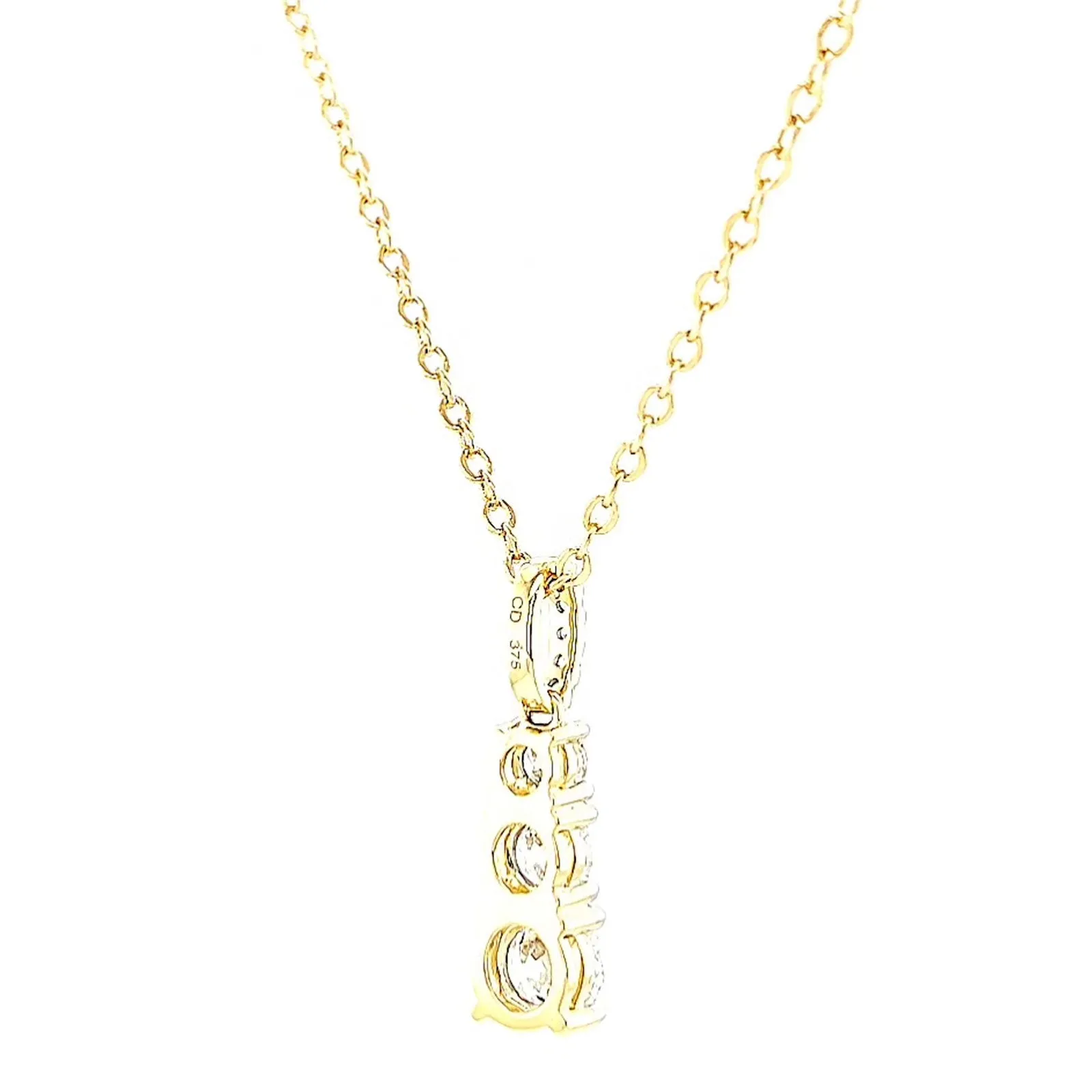 Celebration 9ct Yellow Gold Round Brilliant Cut 1 Carat tw of Certified Lab Grown Diamonds Pendant
