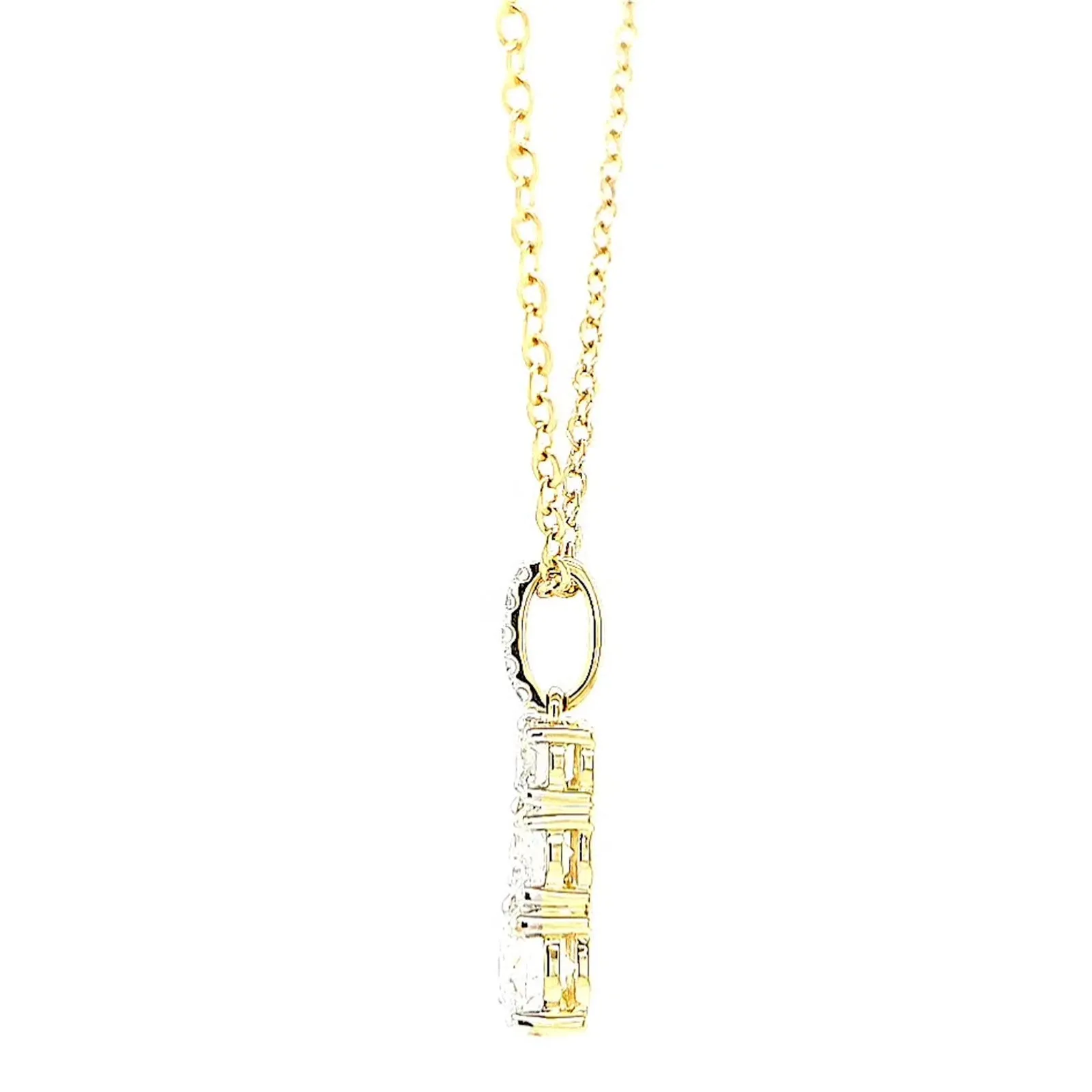 Celebration 9ct Yellow Gold Round Brilliant Cut 1 Carat tw of Certified Lab Grown Diamonds Pendant