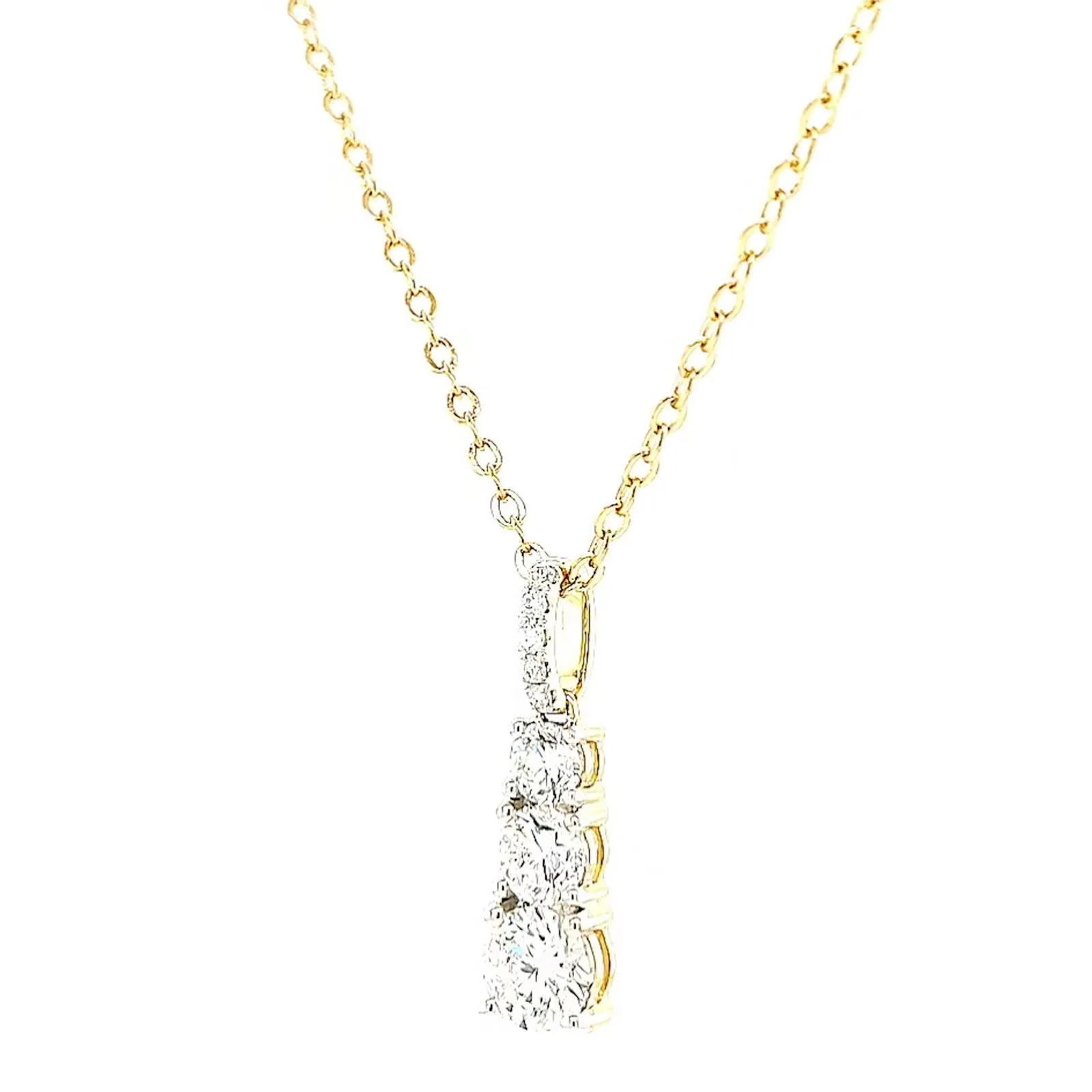 Celebration 9ct Yellow Gold Round Brilliant Cut 1 Carat tw of Certified Lab Grown Diamonds Pendant