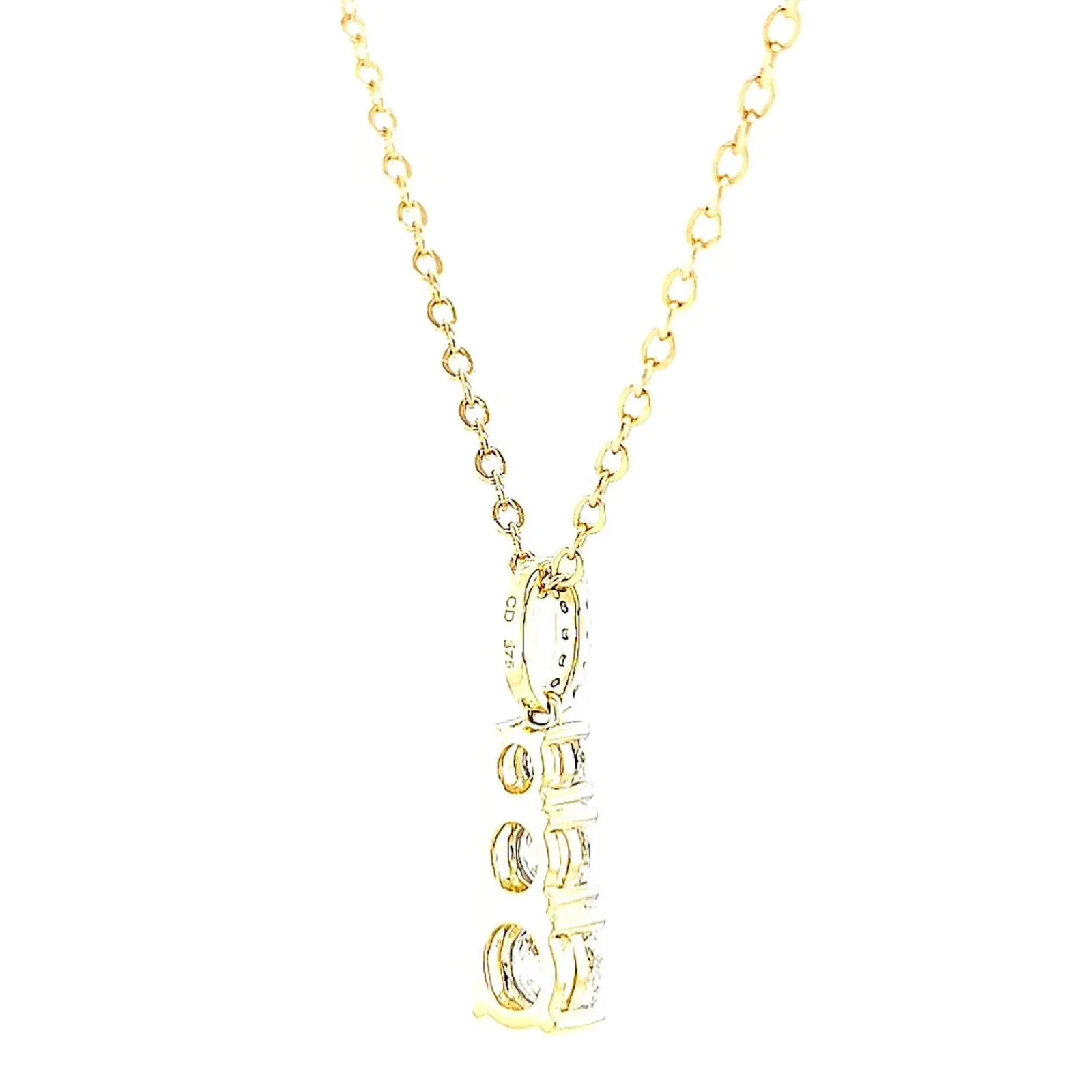 Celebration 9ct Yellow Gold Round Brilliant Cut 1 Carat tw of Certified Lab Grown Diamonds Pendant