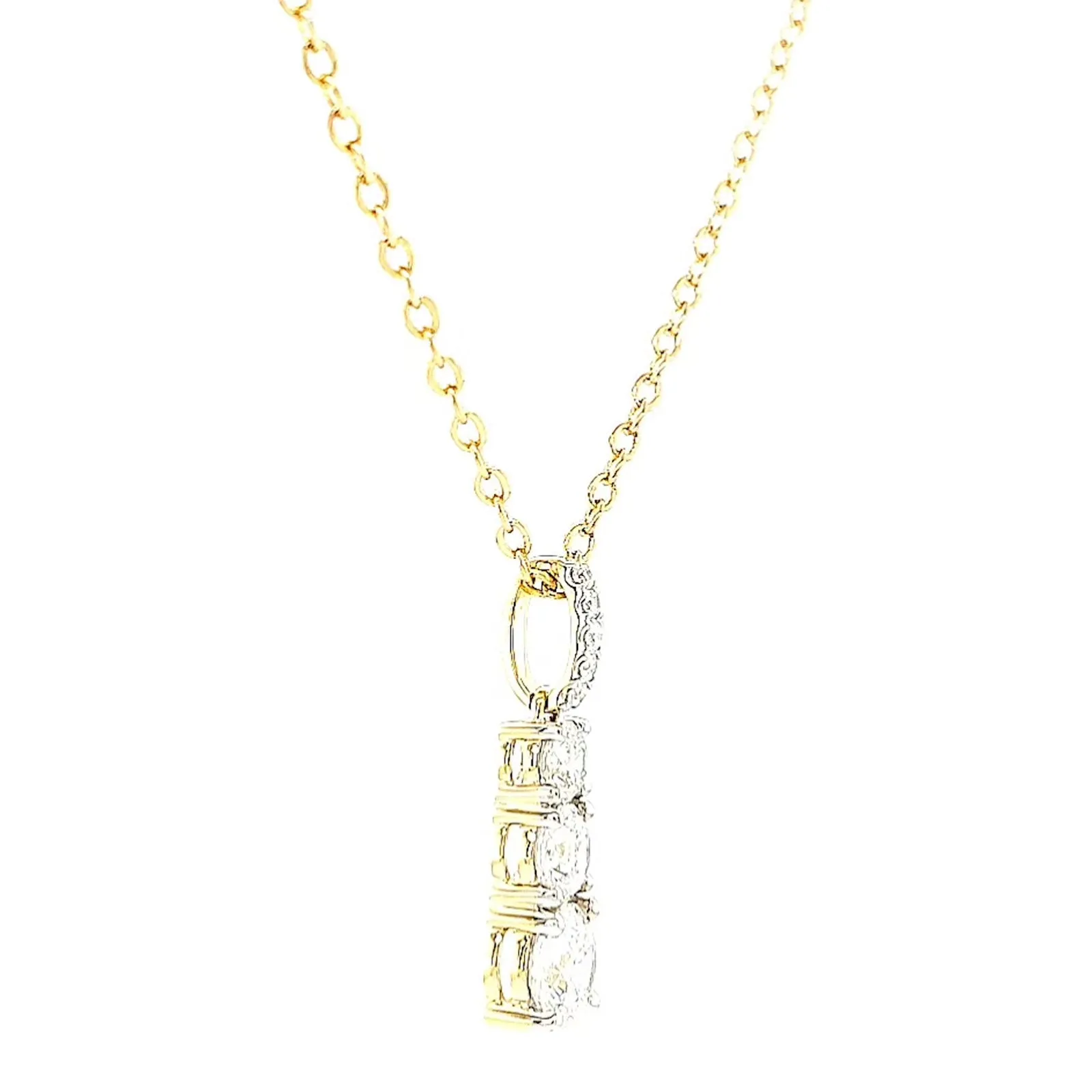 Celebration 9ct Yellow Gold Round Brilliant Cut 1 Carat tw of Certified Lab Grown Diamonds Pendant