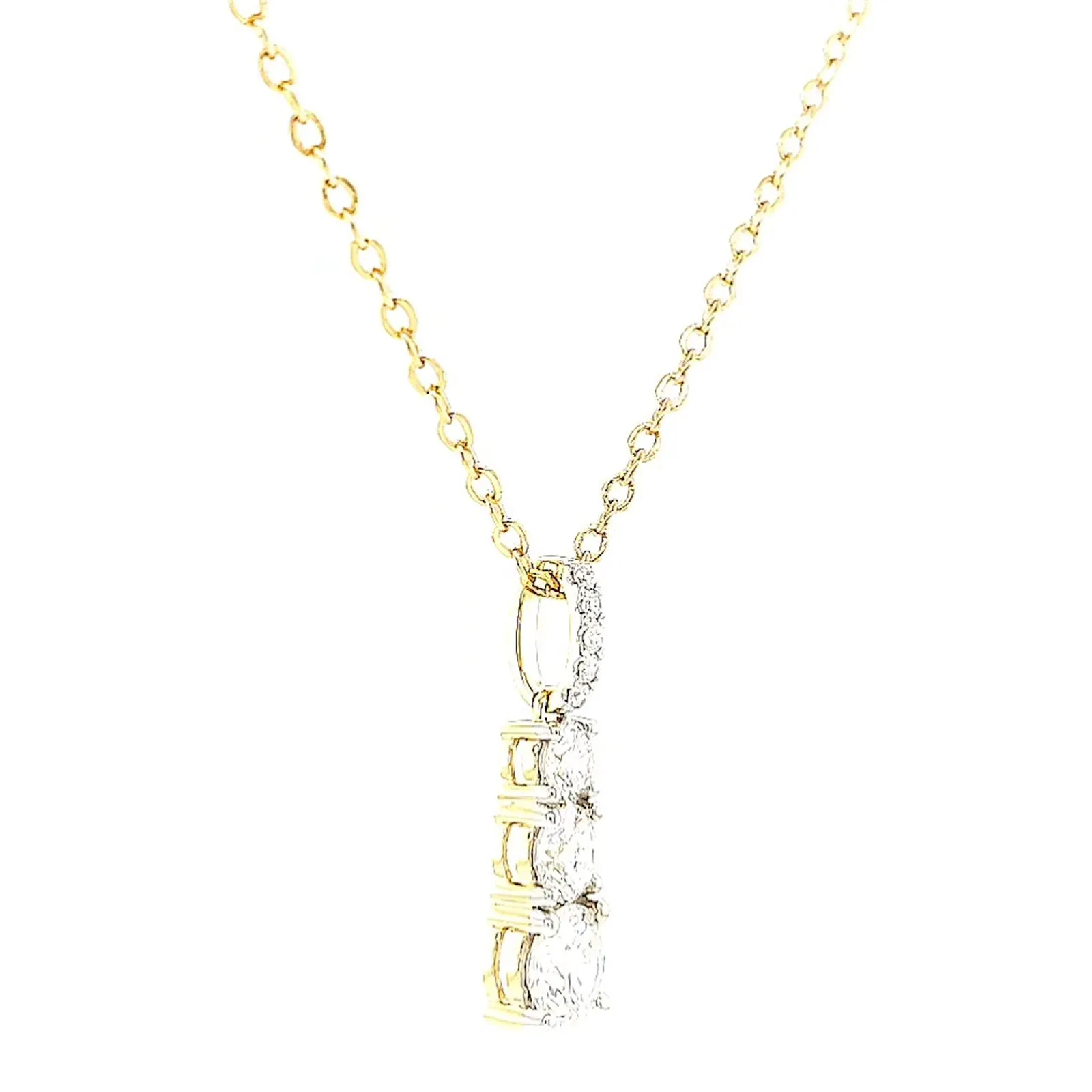Celebration 9ct Yellow Gold Round Brilliant Cut 1 Carat tw of Certified Lab Grown Diamonds Pendant