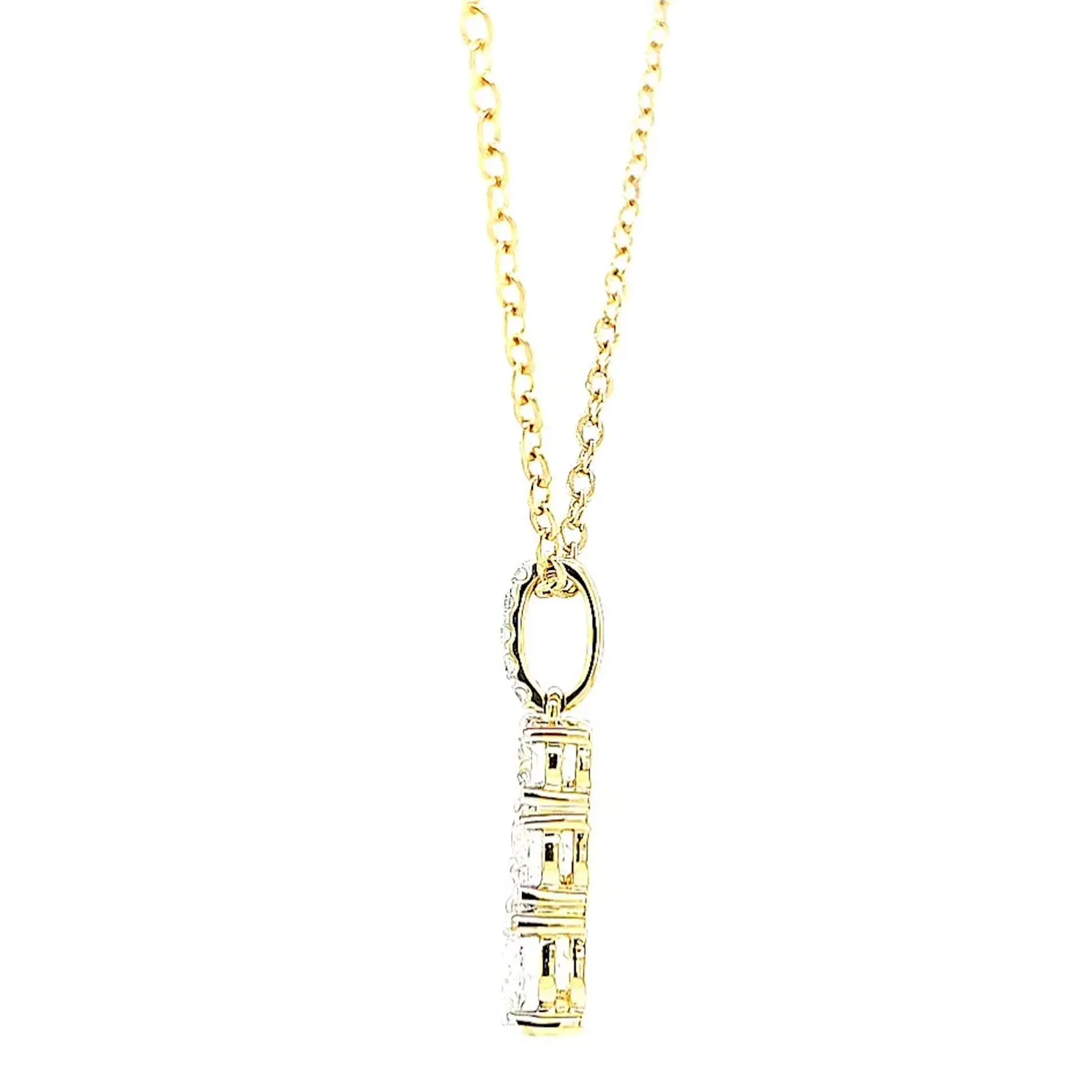 Celebration 9ct Yellow Gold Round Brilliant Cut 1 Carat tw of Certified Lab Grown Diamonds Pendant