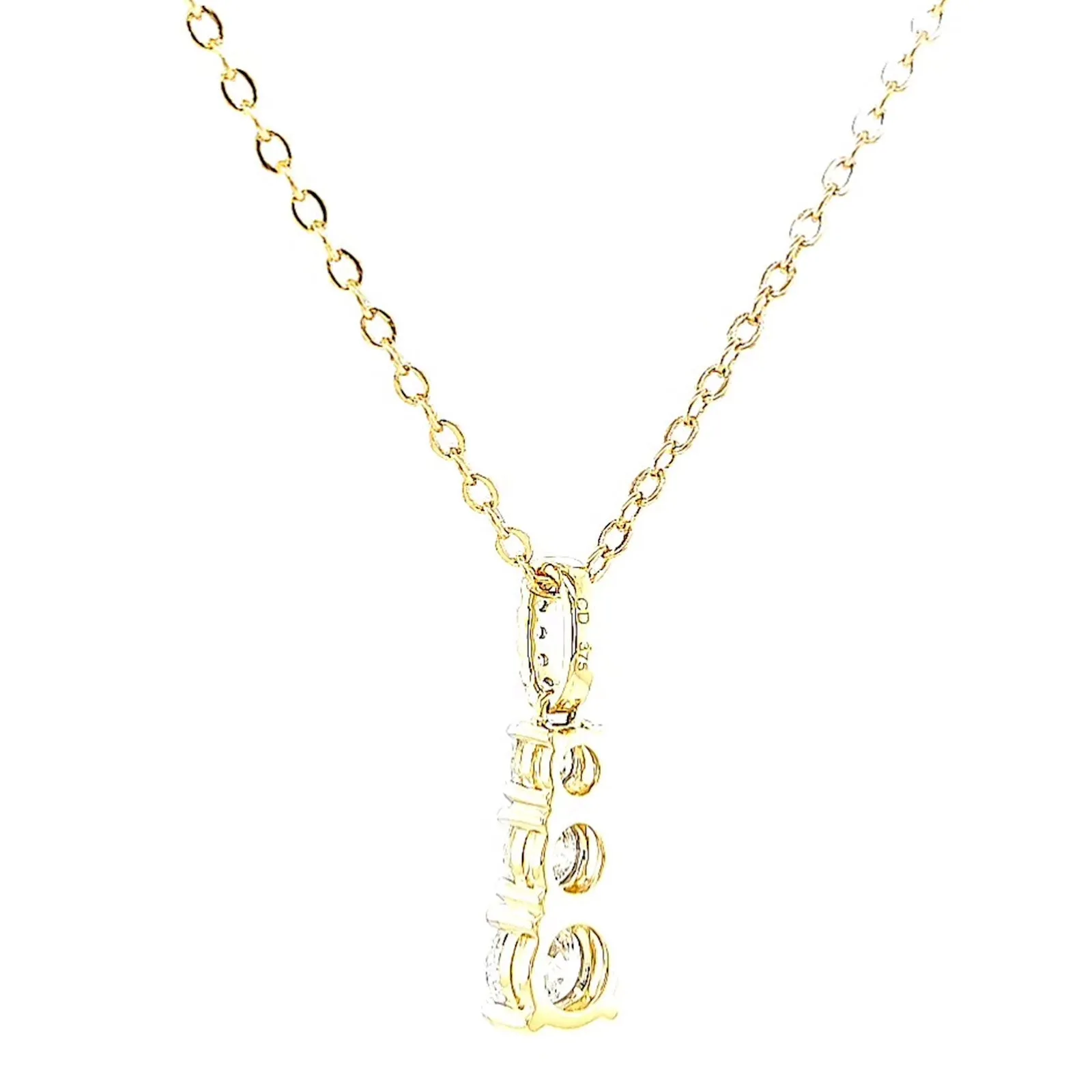 Celebration 9ct Yellow Gold Round Brilliant Cut 1 Carat tw of Certified Lab Grown Diamonds Pendant