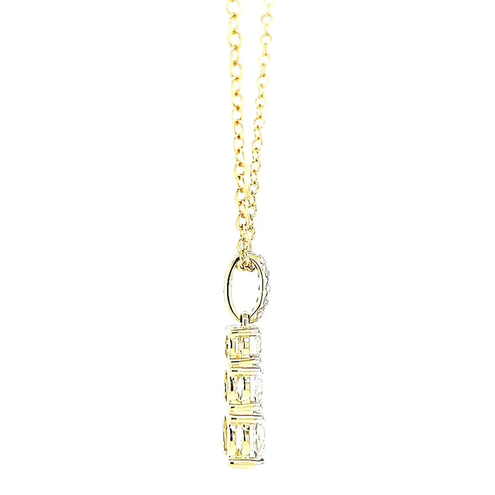 Celebration 9ct Yellow Gold Round Brilliant Cut 1 Carat tw of Certified Lab Grown Diamonds Pendant