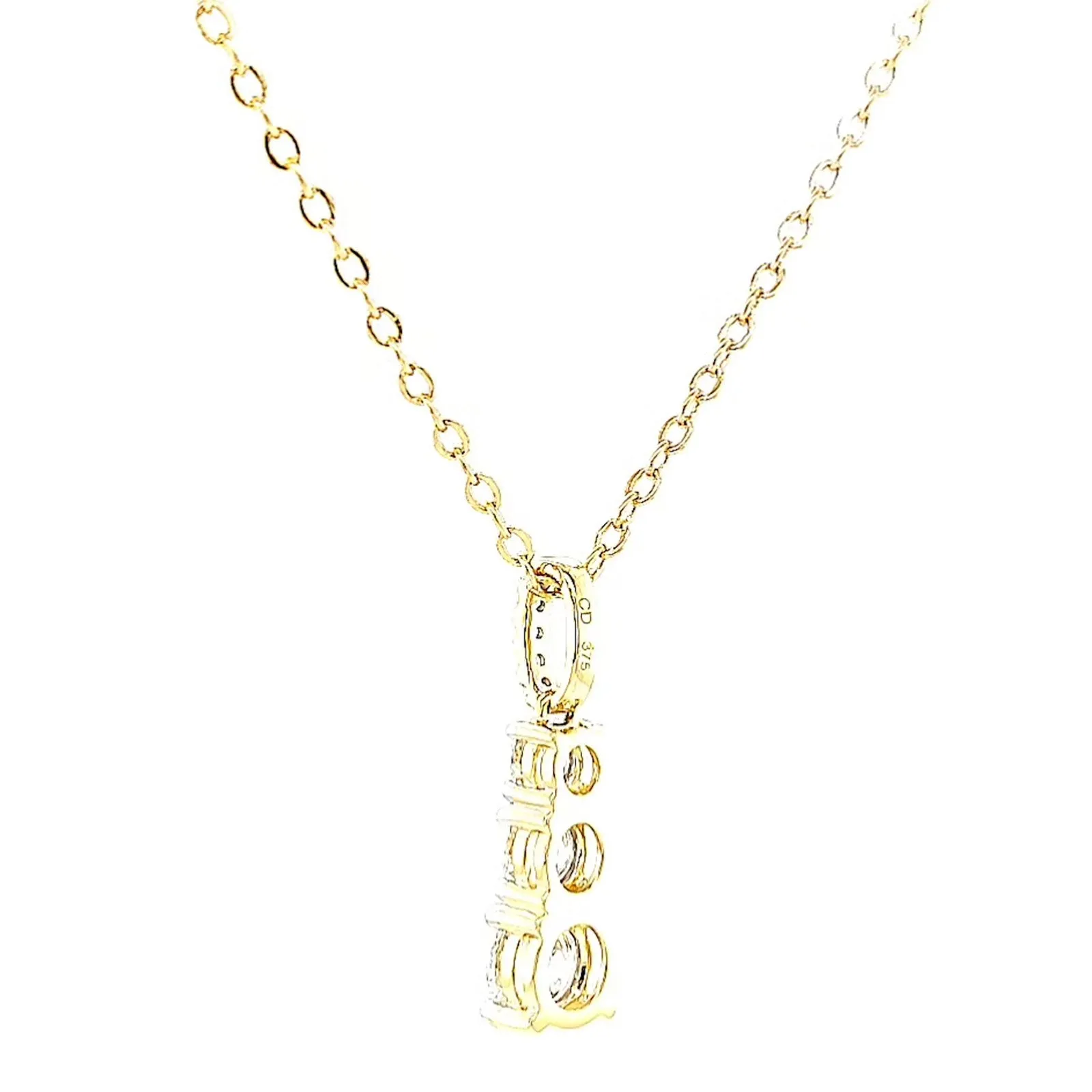 Celebration 9ct Yellow Gold Round Brilliant Cut 1 Carat tw of Certified Lab Grown Diamonds Pendant