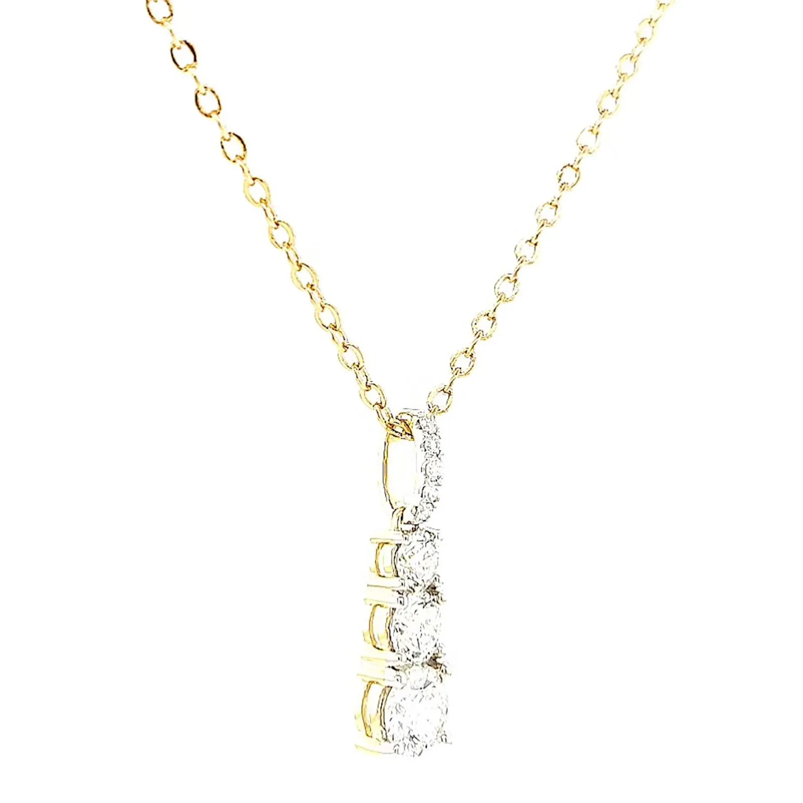 Celebration 9ct Yellow Gold Round Brilliant Cut 1 Carat tw of Certified Lab Grown Diamonds Pendant