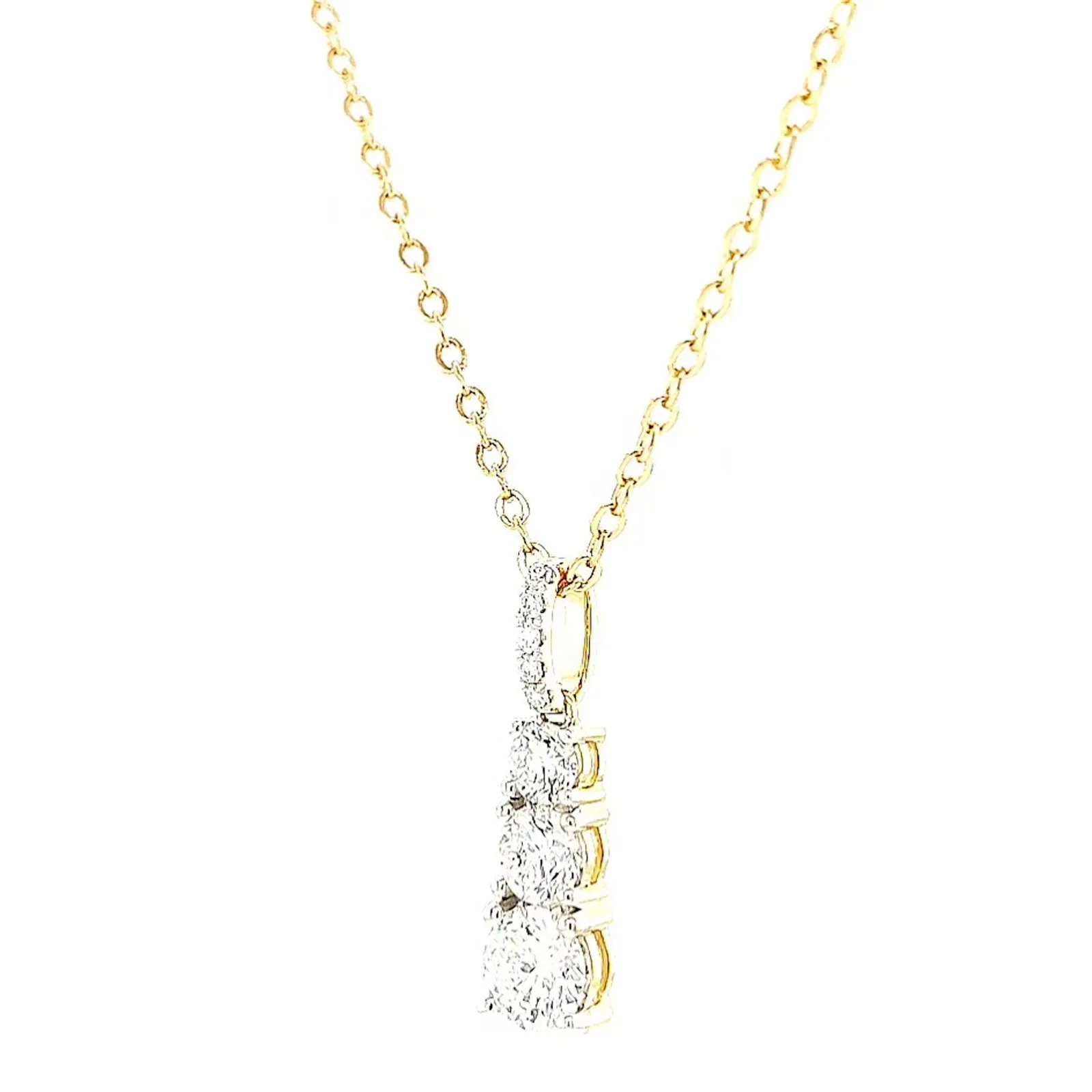 Celebration 9ct Yellow Gold Round Brilliant Cut 1 Carat tw of Certified Lab Grown Diamonds Pendant