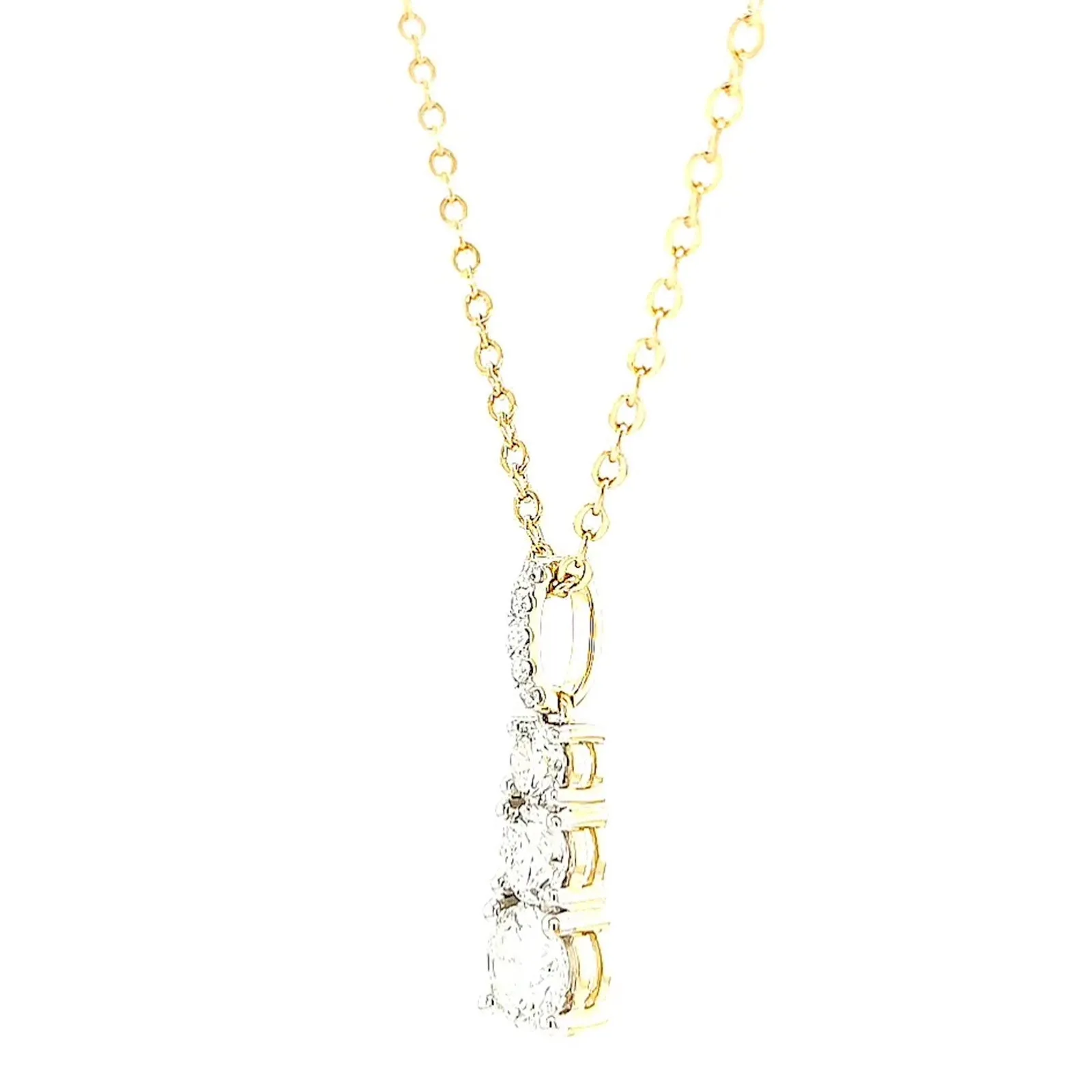 Celebration 9ct Yellow Gold Round Brilliant Cut 1 Carat tw of Certified Lab Grown Diamonds Pendant