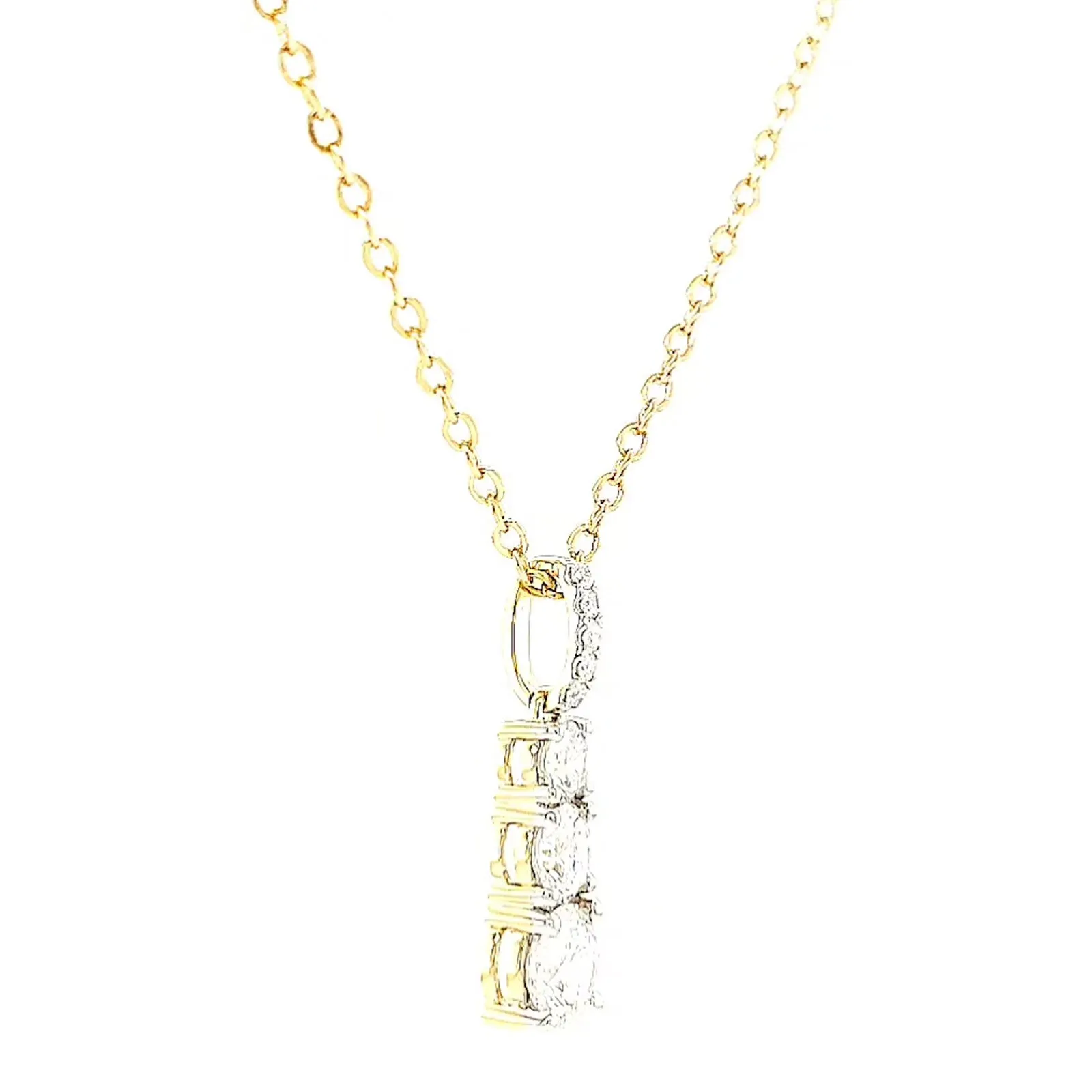 Celebration 9ct Yellow Gold Round Brilliant Cut 1 Carat tw of Certified Lab Grown Diamonds Pendant
