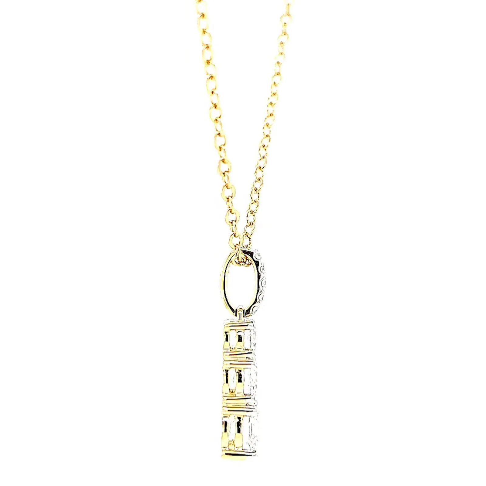 Celebration 9ct Yellow Gold Round Brilliant Cut 1 Carat tw of Certified Lab Grown Diamonds Pendant