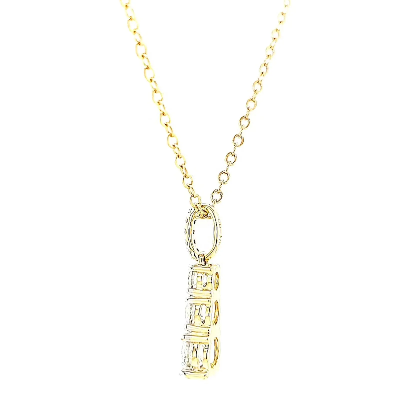 Celebration 9ct Yellow Gold Round Brilliant Cut 1 Carat tw of Certified Lab Grown Diamonds Pendant