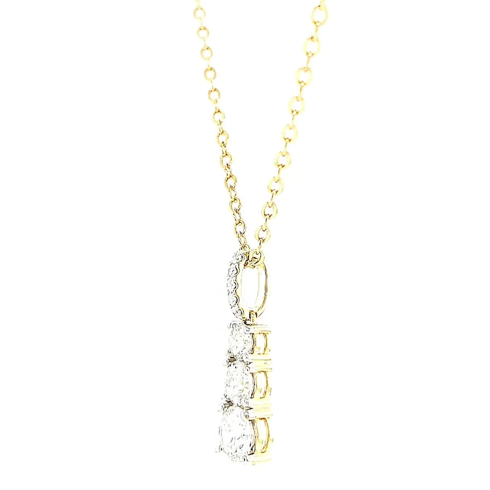 Celebration 9ct Yellow Gold Round Brilliant Cut 1 Carat tw of Certified Lab Grown Diamonds Pendant