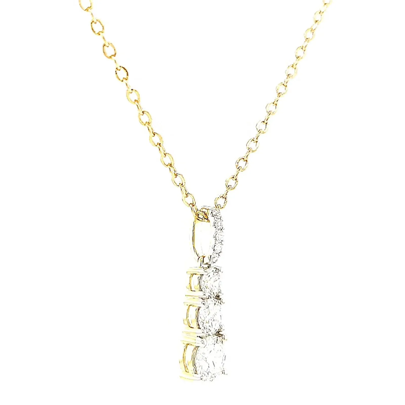 Celebration 9ct Yellow Gold Round Brilliant Cut 1 Carat tw of Certified Lab Grown Diamonds Pendant