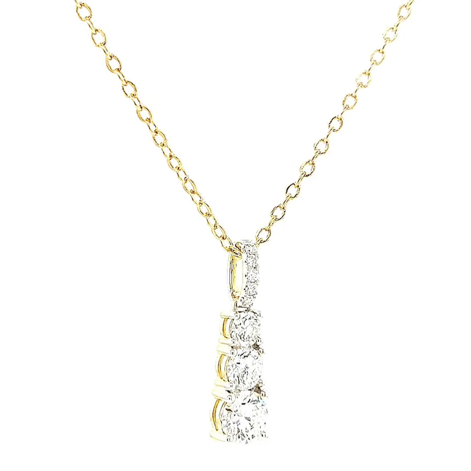 Celebration 9ct Yellow Gold Round Brilliant Cut 1 Carat tw of Certified Lab Grown Diamonds Pendant