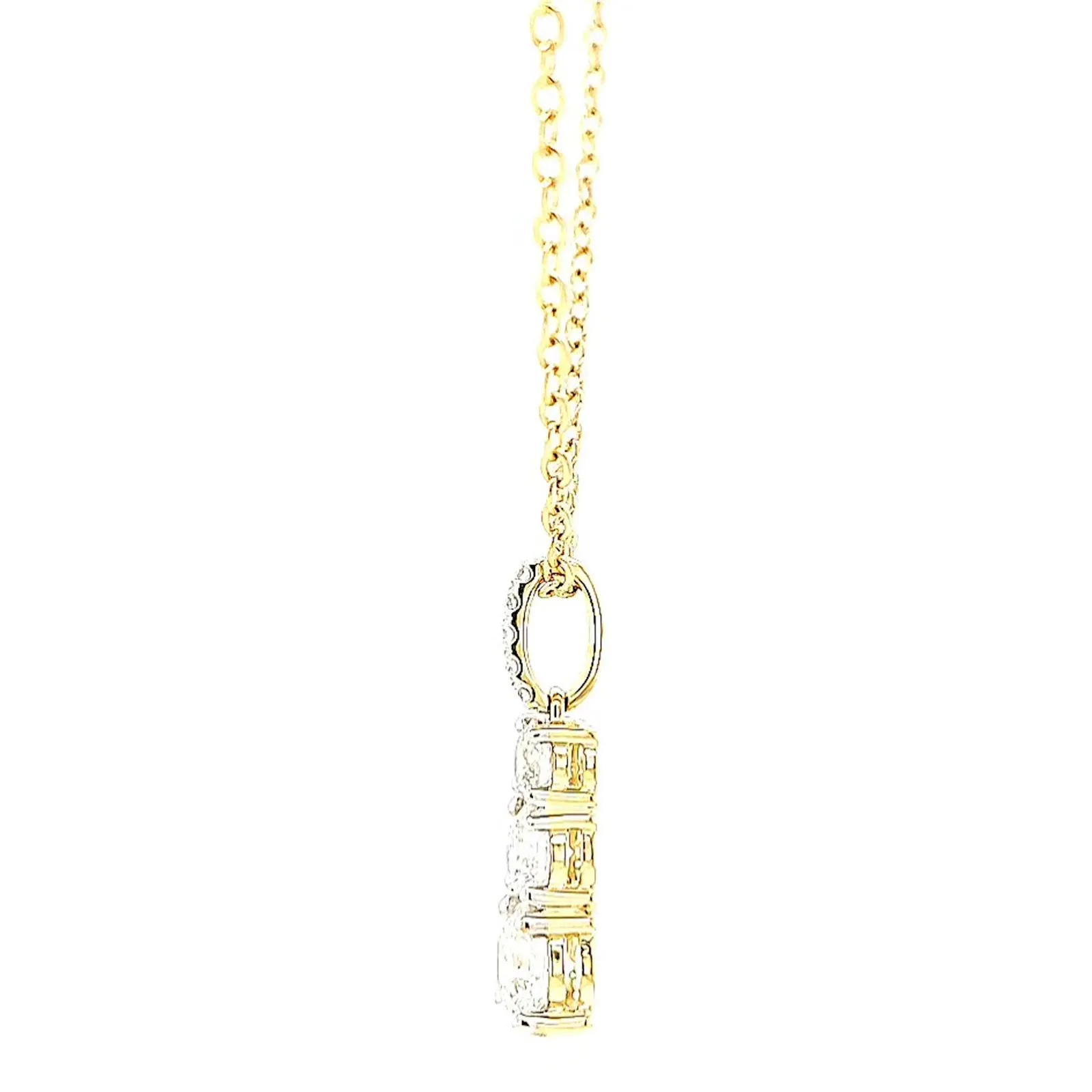 Celebration 9ct Yellow Gold Round Brilliant Cut 1 Carat tw of Certified Lab Grown Diamonds Pendant