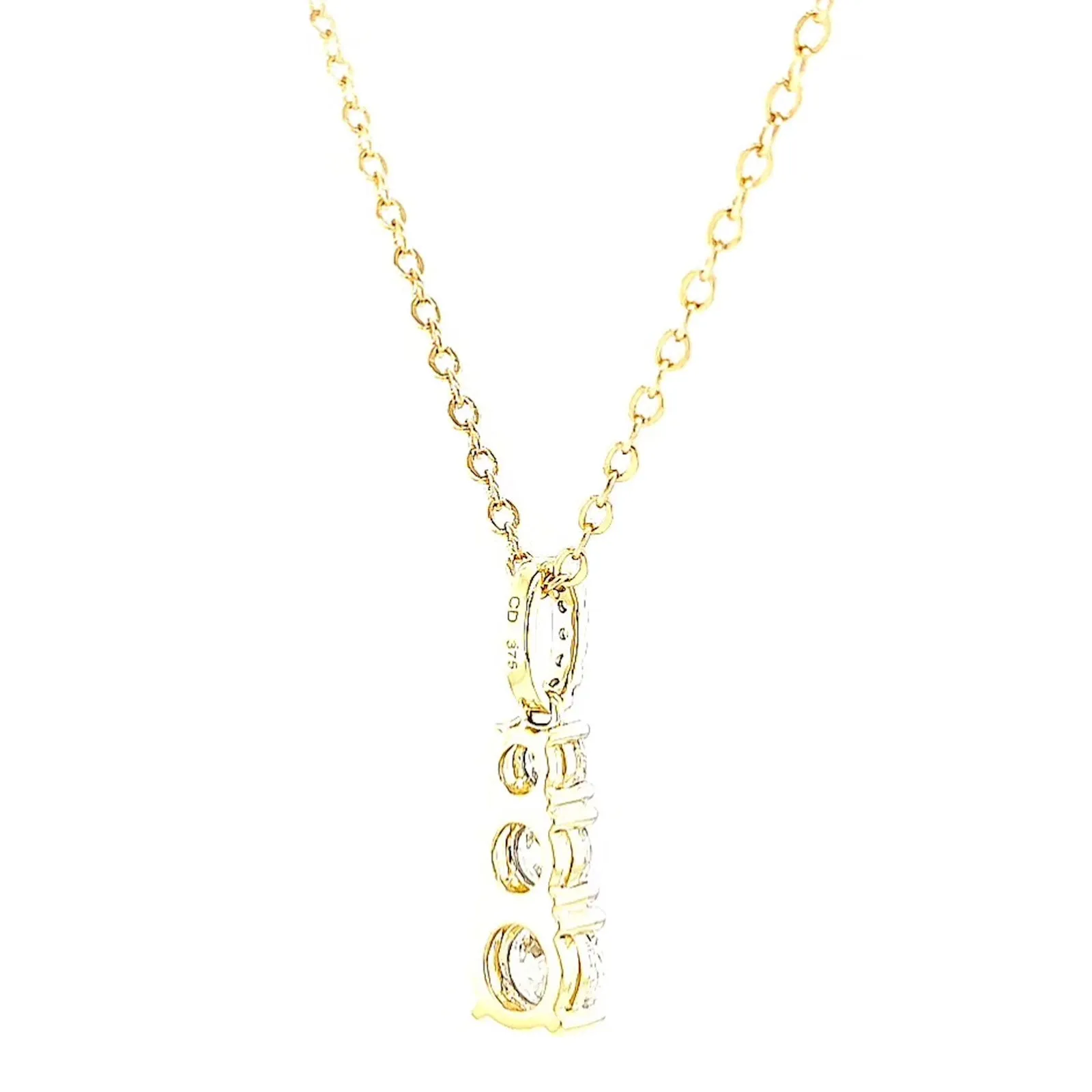 Celebration 9ct Yellow Gold Round Brilliant Cut 1 Carat tw of Certified Lab Grown Diamonds Pendant