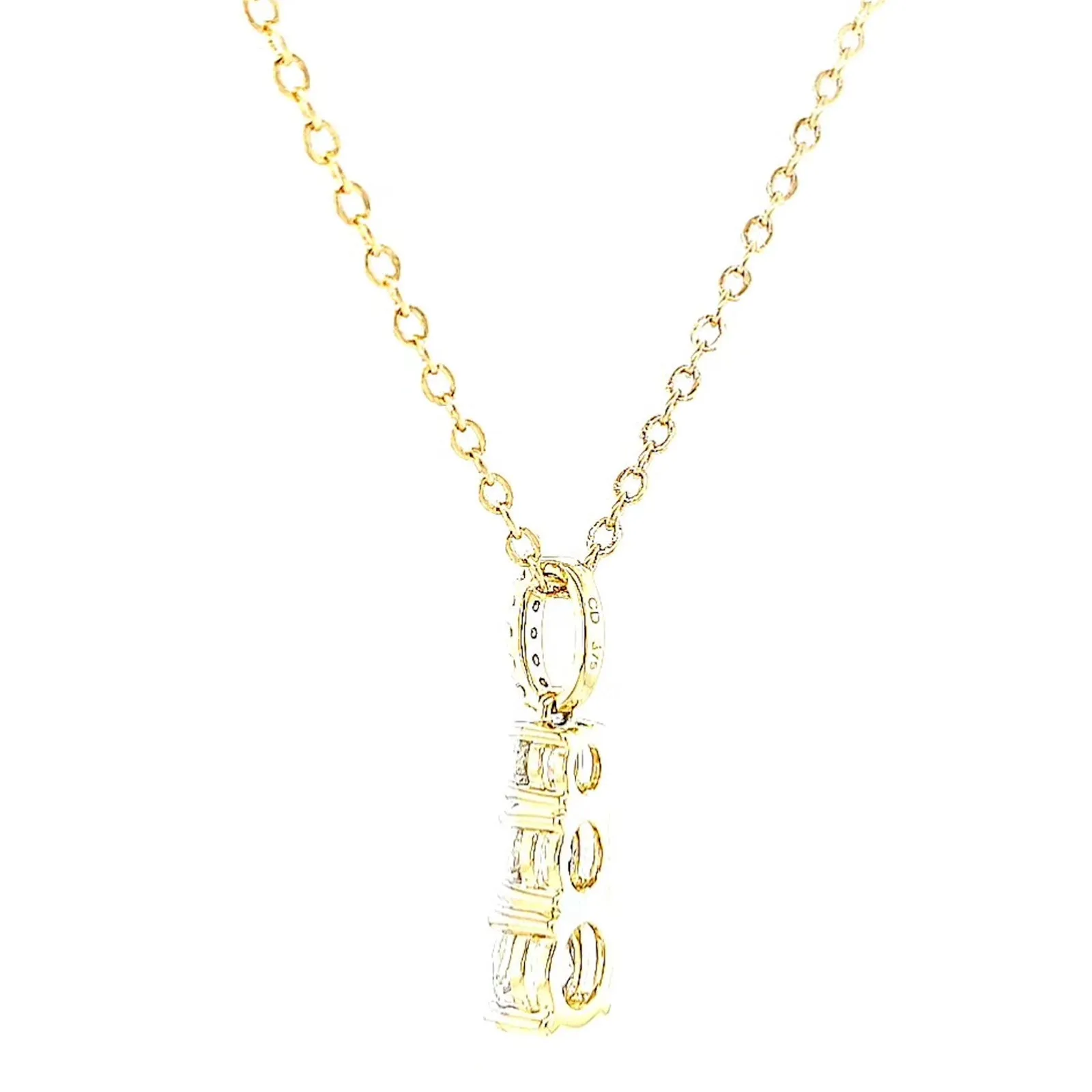 Celebration 9ct Yellow Gold Round Brilliant Cut 1 Carat tw of Certified Lab Grown Diamonds Pendant