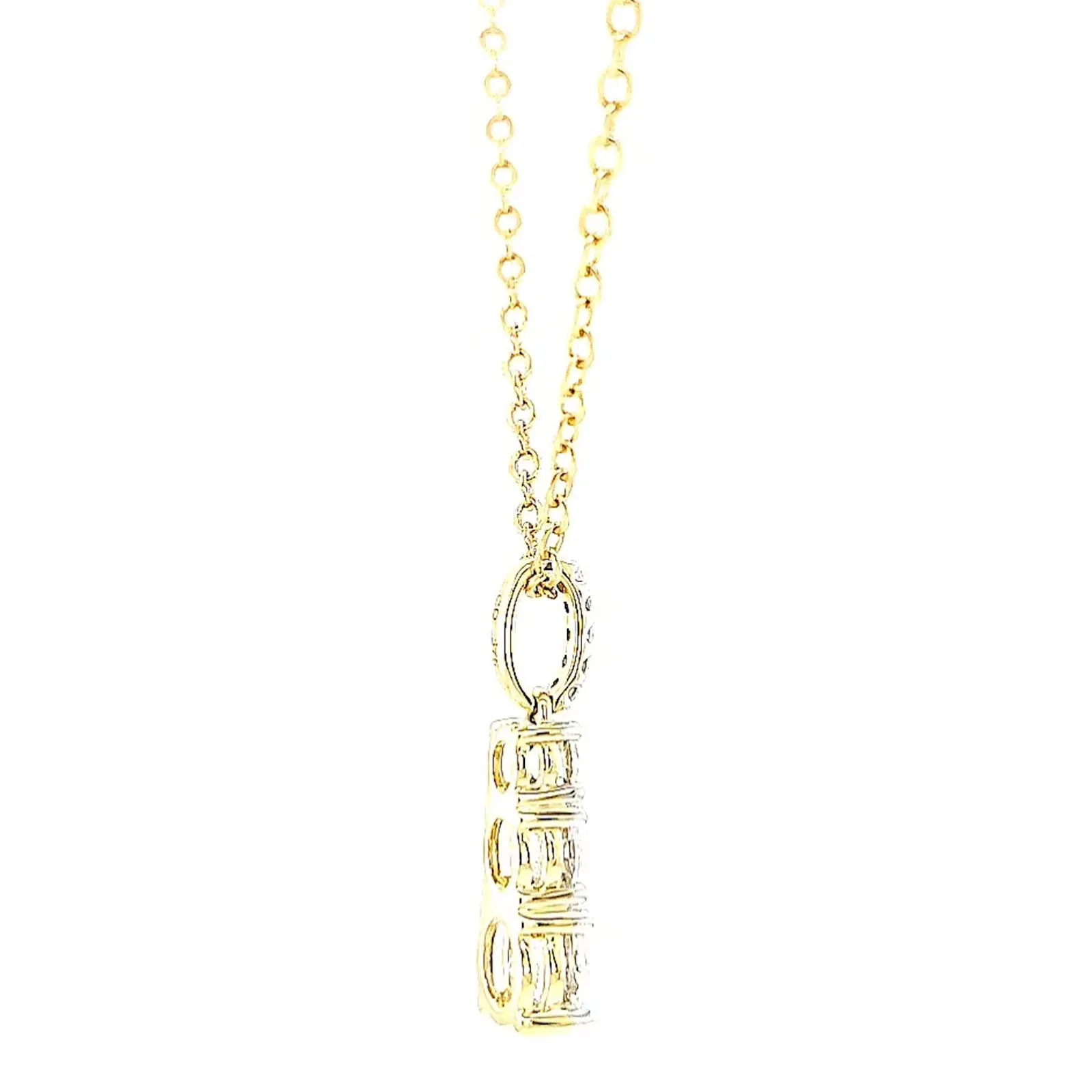 Celebration 9ct Yellow Gold Round Brilliant Cut 1 Carat tw of Certified Lab Grown Diamonds Pendant