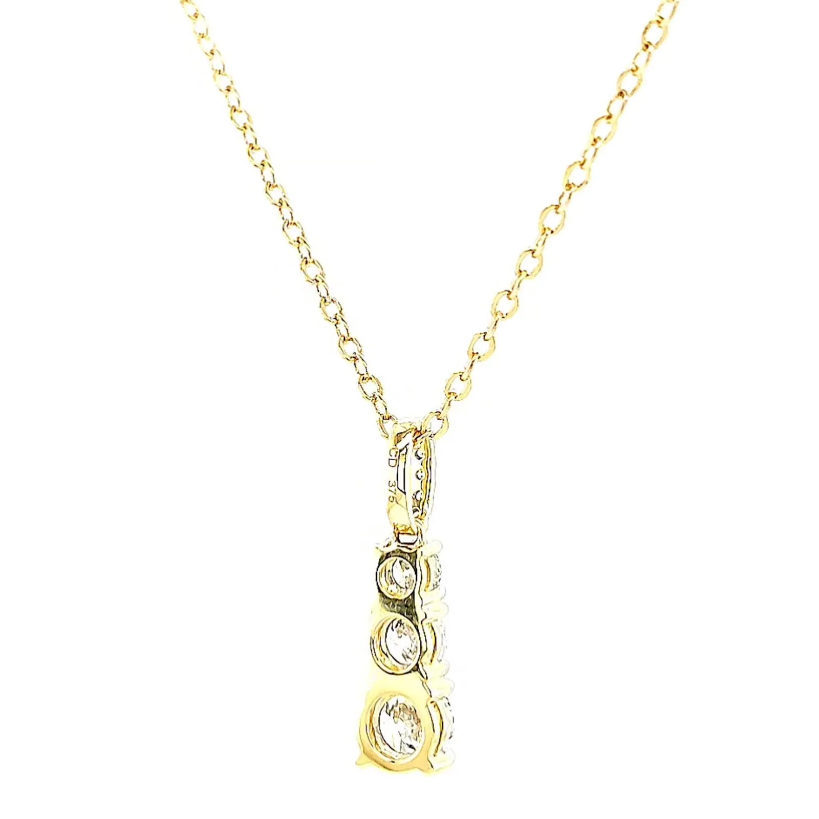 Celebration 9ct Yellow Gold Round Brilliant Cut 1 Carat tw of Certified Lab Grown Diamonds Pendant
