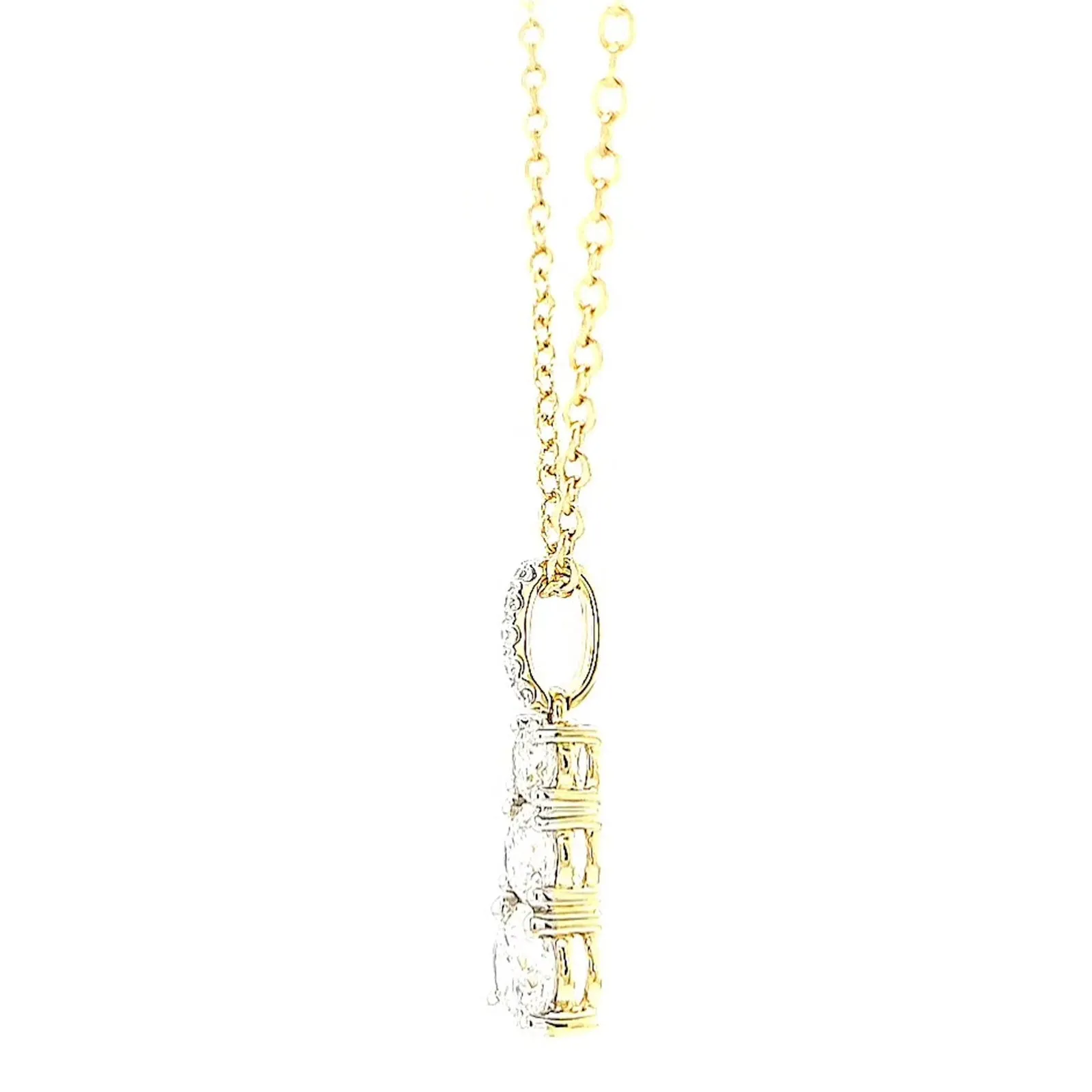 Celebration 9ct Yellow Gold Round Brilliant Cut 1 Carat tw of Certified Lab Grown Diamonds Pendant